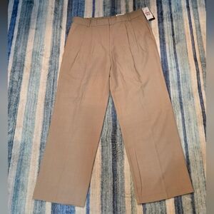 Soho Apparel Wide-Leg Pleated Trousers — Taupe